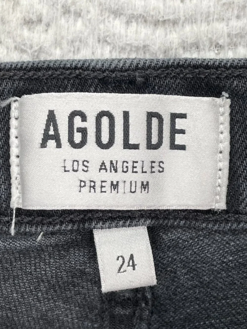 Agolde Nico‎ jeans black 24x27 high rise button crotch